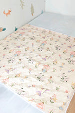Load image into Gallery viewer, Modal Waterproof Bed Mat (With Wings) - Fairy Bloom