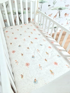 Bamboo Lyocell Cot Sheet - Ballerina