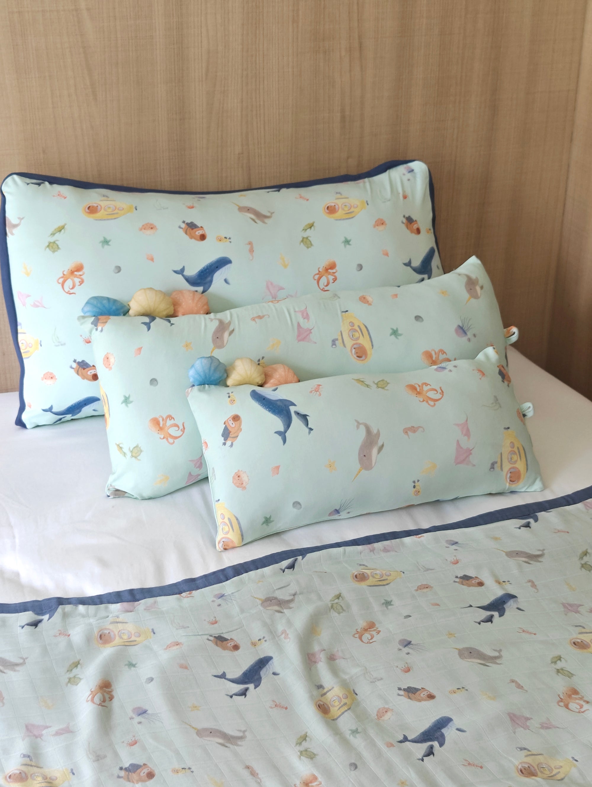 *RESTOCKED*Lovey & Pillow - Ocean