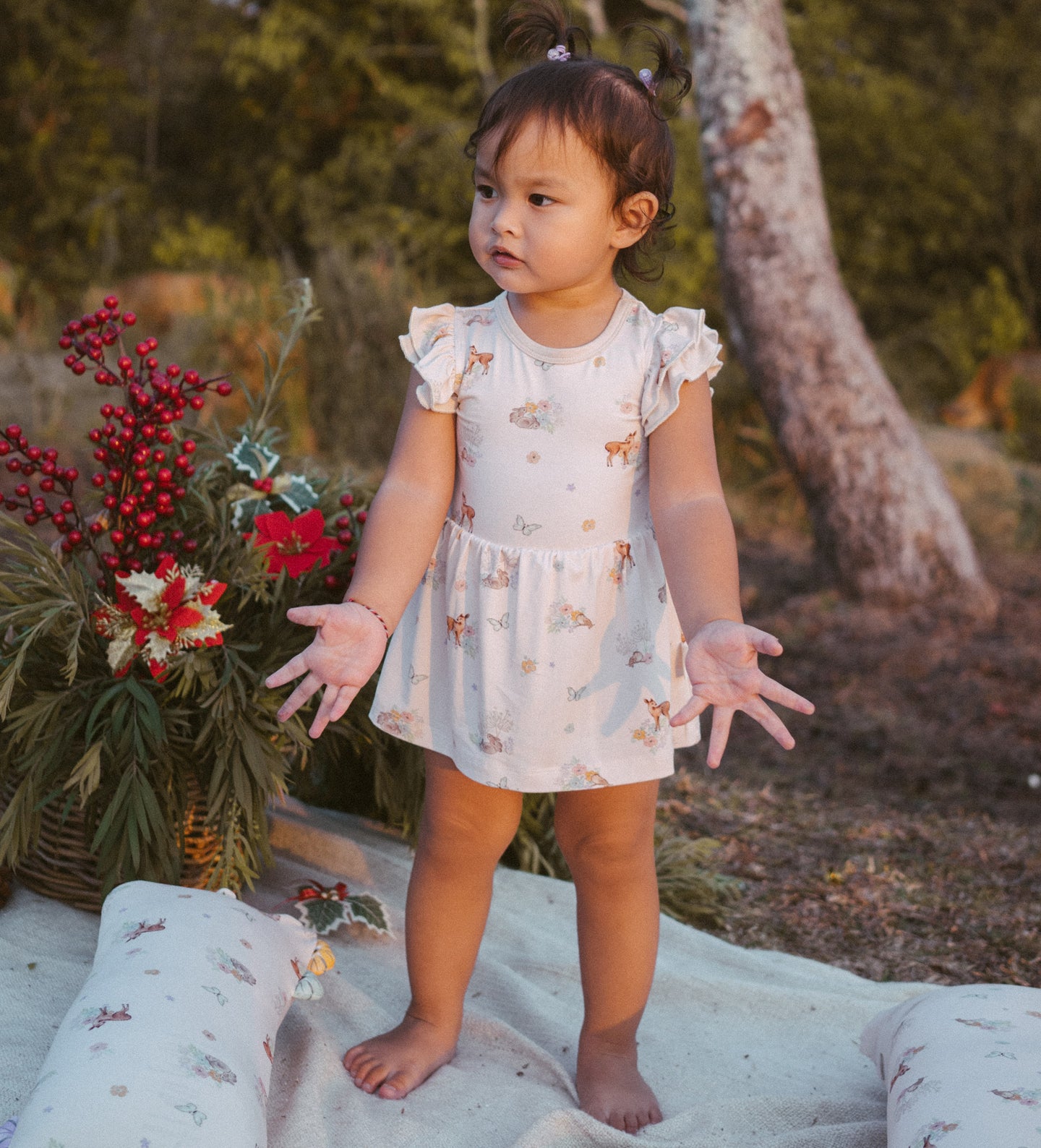 Bamboo Onesie Twirl Dress - Meadow