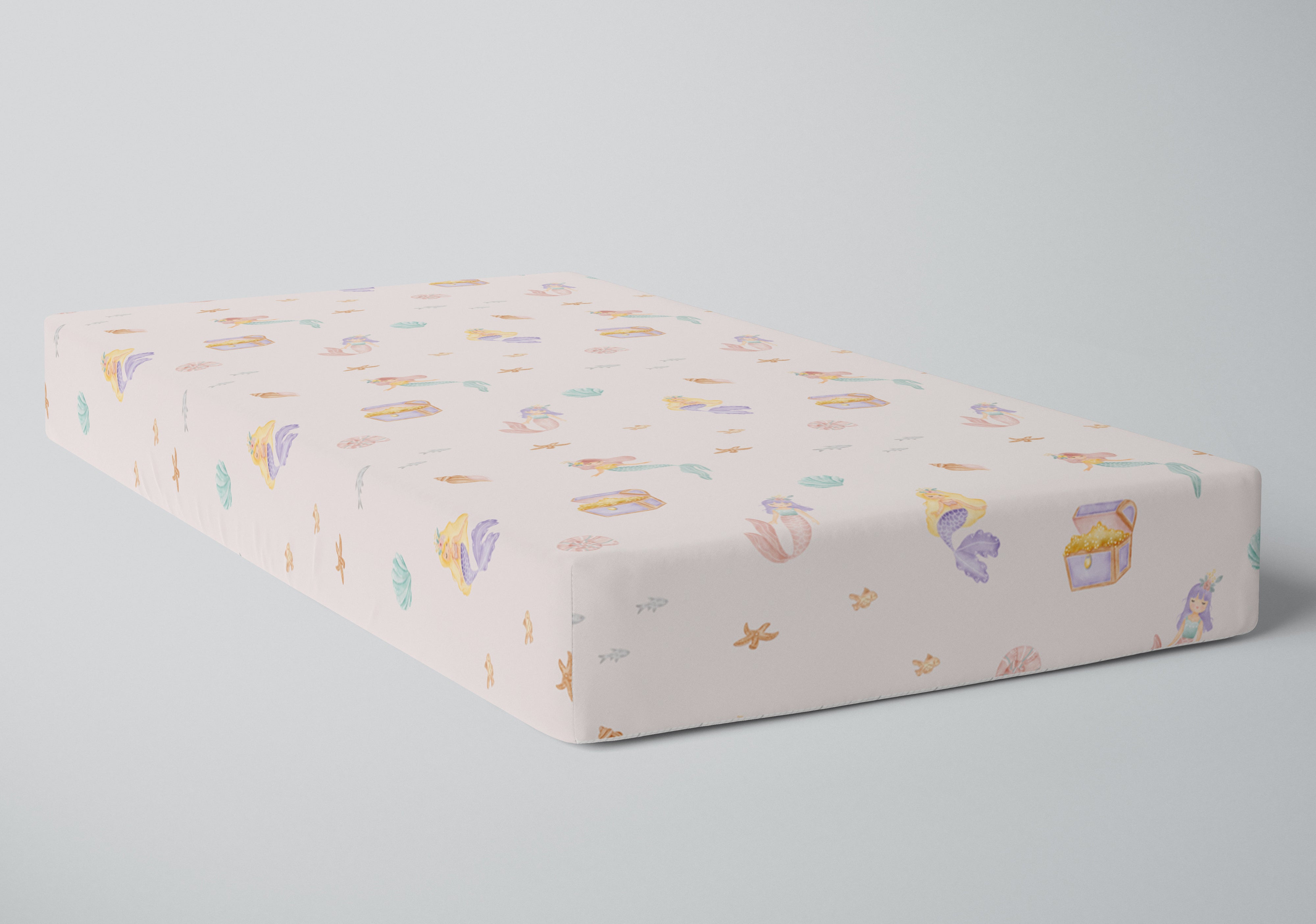 Bamboo Lyocell Cot Sheet - Mermaids